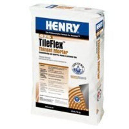 HENRY HENRY 425 TileFlex Series 12261 Thin-Set Mortar, Fine Solid Powder, White, 40 lb Bag 12261